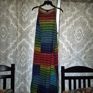 Multicolor Striped Maxi Dress